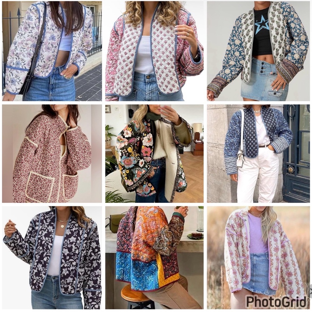 Black & White Embroidered Floral Open Front Jacket | Boho Chic Cardigan - Picture 9 of 11